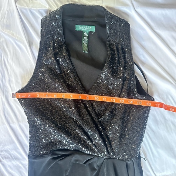 Ralph Lauren Elegant Black Sequin Full Length Gown - Picture 10 of 13